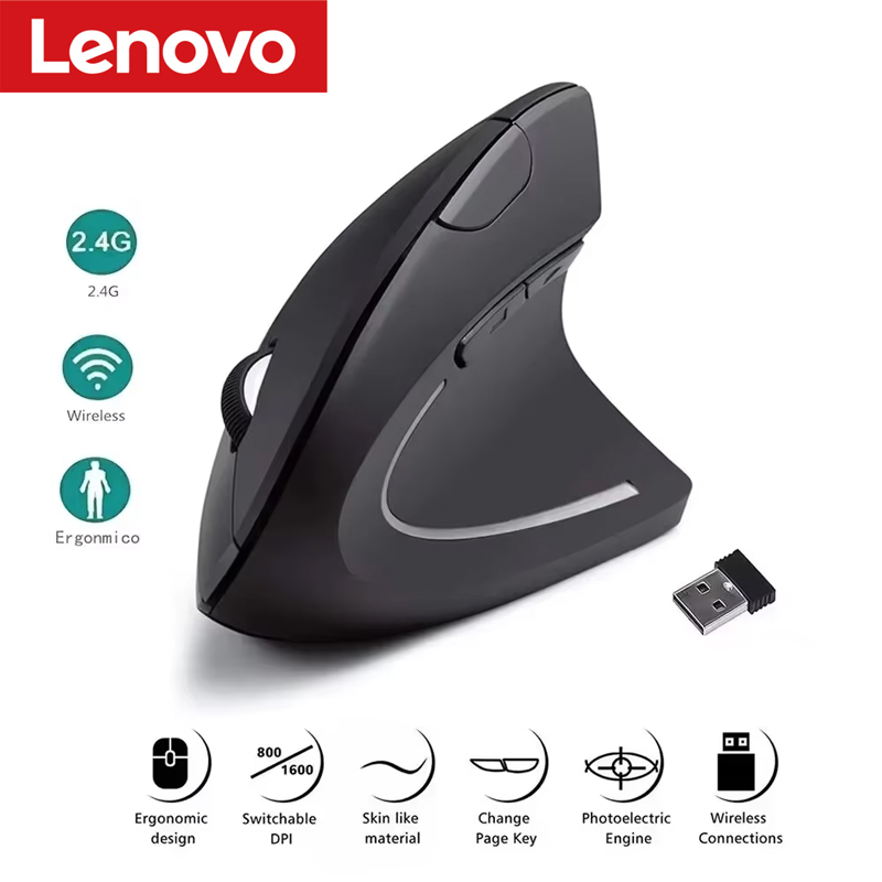 Ergonomic Mouse Vertical - Lenovo Wireless Vertical Mouse 2.4G Bluetooth