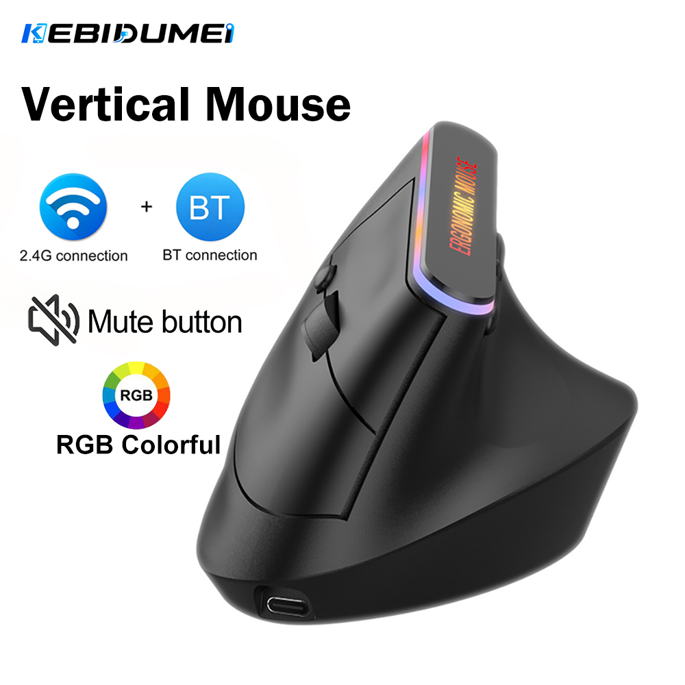 Ergonomic Mouse Vertical - KEBIDUMEI Vertical Mouse Bluetooth 5.2 2.4G
