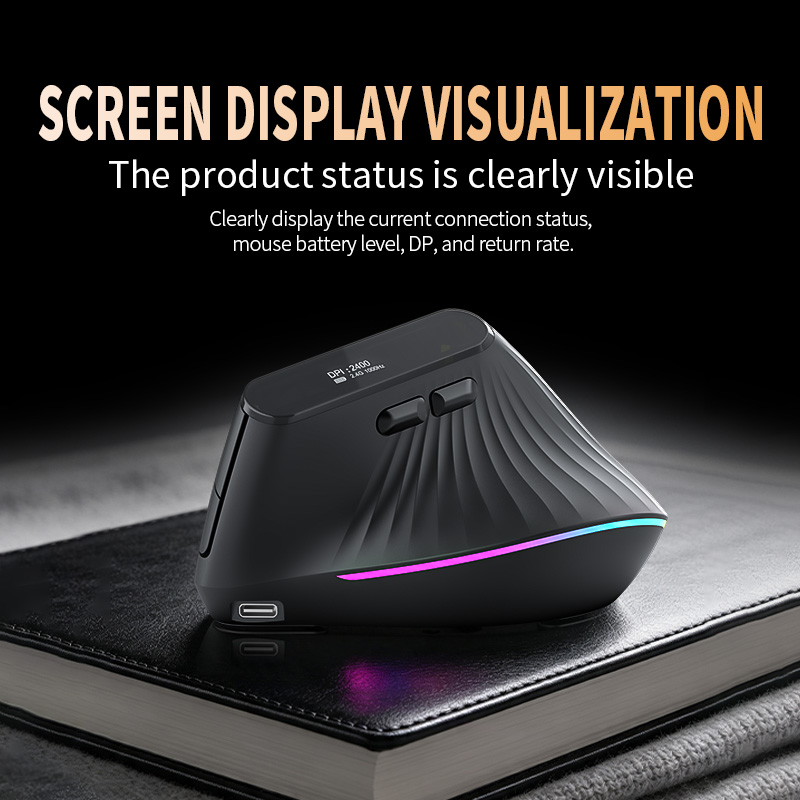 Ergonomic Mouse Vertical - Ergonomic Bluetooth & 2.4G Wireless Vertical